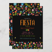 Invitations d'anniversaire Fiesta Floral (Devant / Derrière)