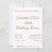 Invitations d'anniversaire florales Annonces (Dos)