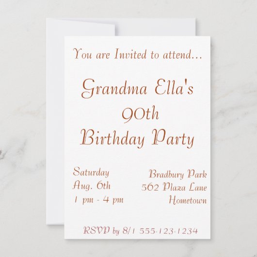 Invitations d'anniversaire florales Annonces (Dos)