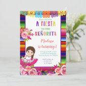 Invitations d'anniversaire florales mexicaines (Debout devant)