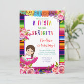 Invitations d'anniversaire florales mexicaines (Debout devant)