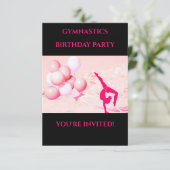 Invitations d'anniversaire "GYMNASTICS" pour les f (Debout devant)