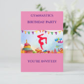 Invitations d'anniversaire "GYMNASTICS" pour les f (Debout devant)