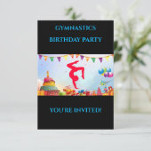 Invitations d'anniversaire "GYMNASTICS" pour les f (Debout devant)