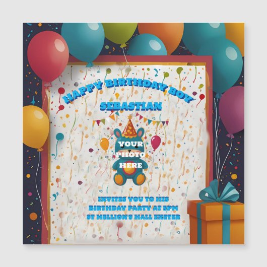 Invitations d'anniversaire Horaires des fêtes Cart (Devant)