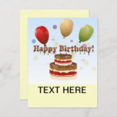 Invitations d'anniversaire joyeuses pour les enfan (Devant / Derrière)