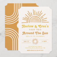 Invitations d'anniversaire jumelles | Invitation B