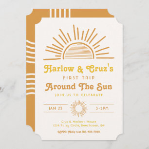 Invitations d'anniversaire jumelles   Invitation B