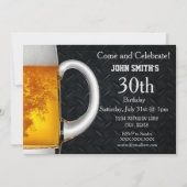 Invitations d'anniversaire masculines à la bière a (Devant)