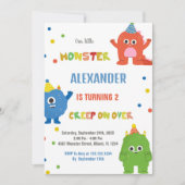 Invitations d'anniversaire Monster (Devant)