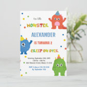 Invitations d'anniversaire Monster (Debout devant)