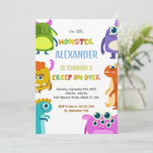 Invitations d'anniversaire Monster (Debout devant)