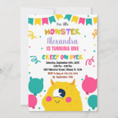 Invitations d'anniversaire Monster Ballons drapeau (Devant)