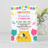 Invitations d'anniversaire Monster Ballons drapeau (Debout devant)