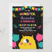 Invitations d'anniversaire Monster Ballons drapeau (Devant)