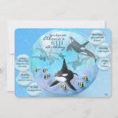 Invitations d'Anniversaire Orca Snow Globe (Devant)