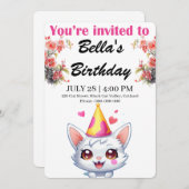 Invitations d'anniversaire personnalisées (Devant / Derrière)
