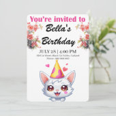 Invitations d'anniversaire personnalisées (Debout devant)