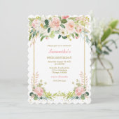 Invitations d'anniversaire personnalisées 65E femm (Debout devant)