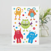 Invitations d'anniversaire personnalisées du Monst (Debout devant)