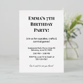 Invitations d'anniversaire personnalisées et carte (Debout devant)