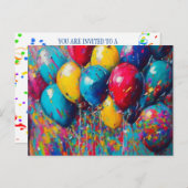 Invitations d'anniversaire personnalisées | Neutre (Devant / Derrière)