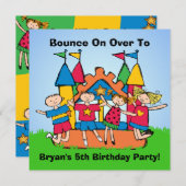 Invitations d'anniversaire personnalisés de Bounce (Devant / Derrière)