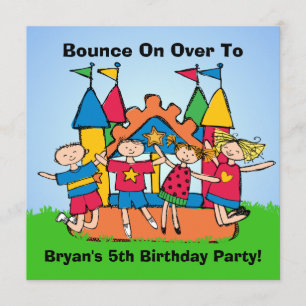 Invitations d'anniversaire personnalisés de Bounce