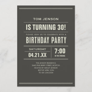 Invitations d'anniversaire pour des adultes