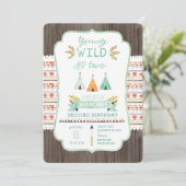 Invitations d'anniversaire pour jeunes, sauvages e (Debout devant)