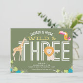 Invitations d'anniversaire pour jeunes, sauvages e (Debout devant)