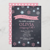 Invitations d'anniversaire pour le Flocon des neig (Devant / Derrière)