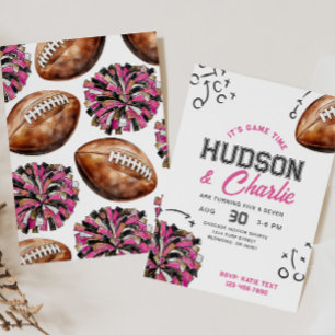 Invitations d'anniversaire pour le football en com