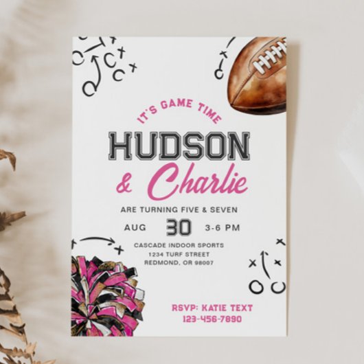 Invitations d'anniversaire pour le football en com
