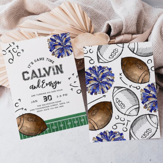 Invitations d'anniversaire pour le football en com