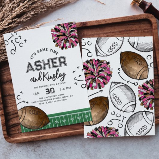 Invitations d'anniversaire pour le football en com