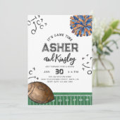 Invitations d'anniversaire pour le football en com (Debout devant)