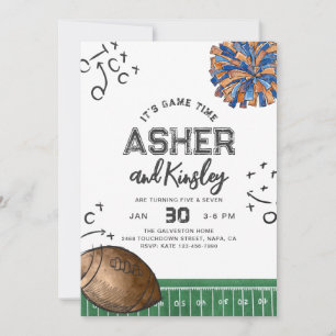 Invitations d'anniversaire pour le football en com
