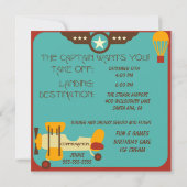 Invitations d'anniversaire pour le pilote de Brune (Dos)