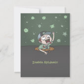 Invitations d'anniversaire pour les enfants Zombie (Dos)