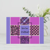 Invitations d'anniversaire pour les filles de Blue (Debout devant)