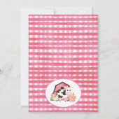 Invitations d'anniversaire pour les filles de la f (Dos)