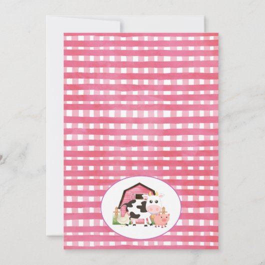 Invitations d'anniversaire pour les filles de la f (Dos)