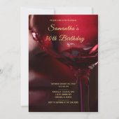 Invitations d'anniversaire pour une femme afro-amé (Devant)