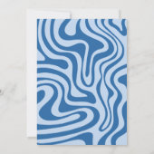 invitations d'anniversaire rétro bleues Let's Get (Dos)