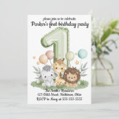 Invitations d'anniversaire Safari (Debout devant)