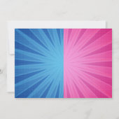 Invitations d'anniversaire Superhero (style comiqu (Dos)