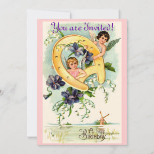 Invitations d'anniversaire Vintages