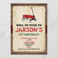 Invitations d'anniversaire Wagon, garçon 1er anniv