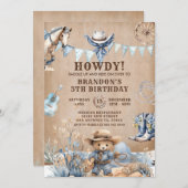 Invitations d'Anniversaires de enfants de rodéo We (Devant / Derrière)